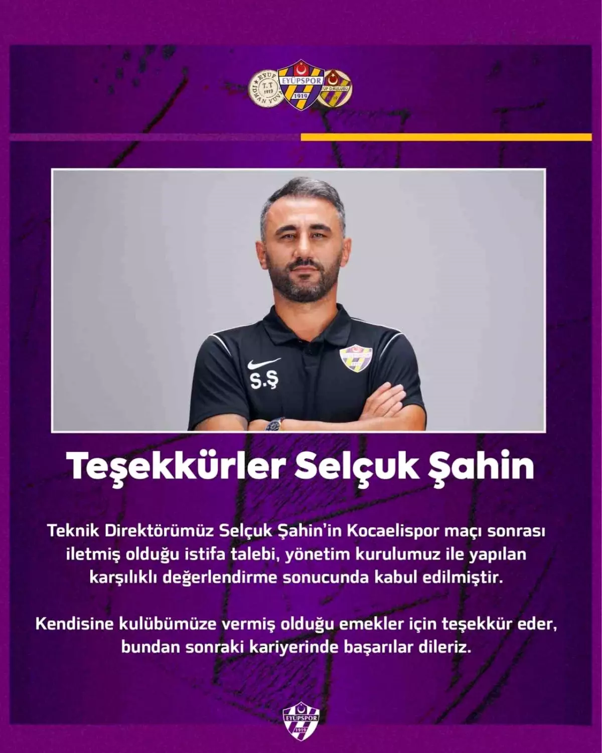 eyupspor selcuk sahin ile yollari ayirdi RcHZw8uG