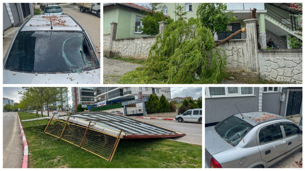 Uşak’ta Şiddetli Fırtına: Çatılar Uçtu ve Araçlar Zarar Gördü